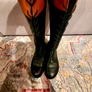 Birkenstock Longford tall black and tan lace up boot. Size 39, 8 8 1/2